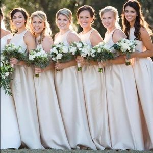 Alfred Sung D707 Palomino Bridesmaids Dress SZ 14